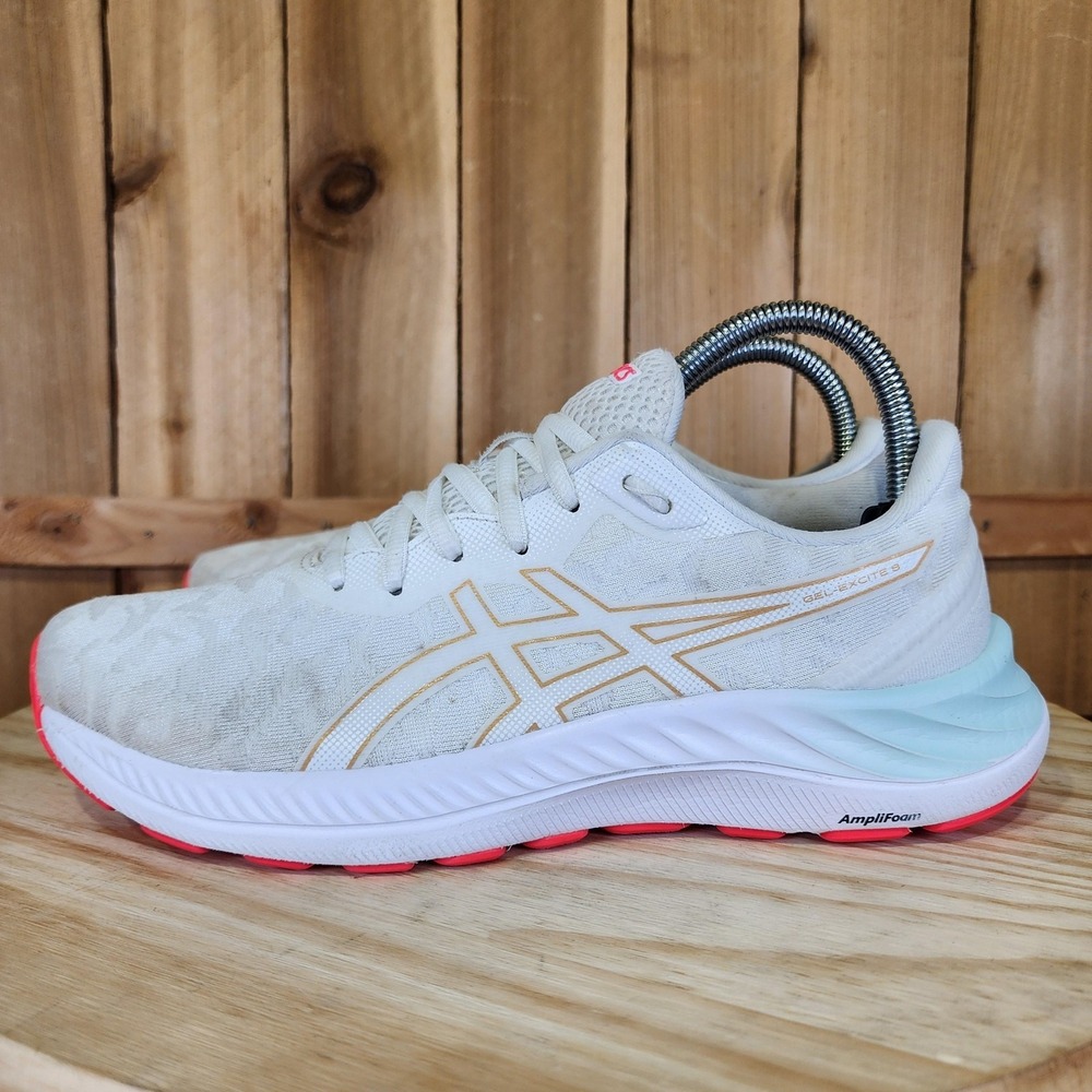ASICS GEL-Excite 8 Shoes Womens 8 White Camo Mesh Running Sneakers 1012B085